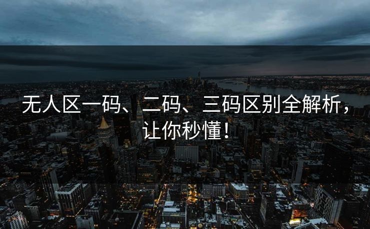 无人区一码、二码、三码区别全解析,让你秒懂! 第1张 无人区一码、二码、三码区别全解析,让你秒懂! 第1张