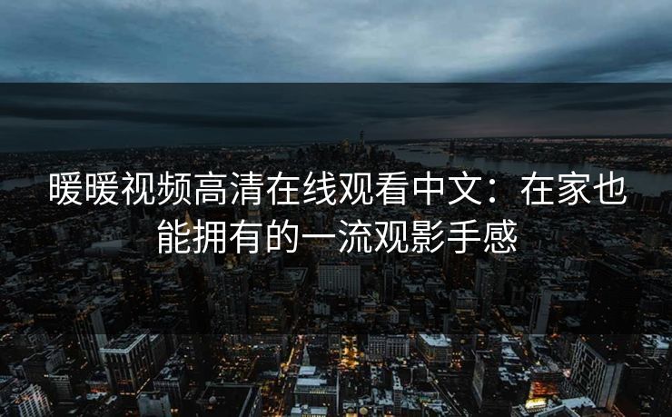 暖暖视频高清在线观看中文：在家也能拥有的一流观影手感
